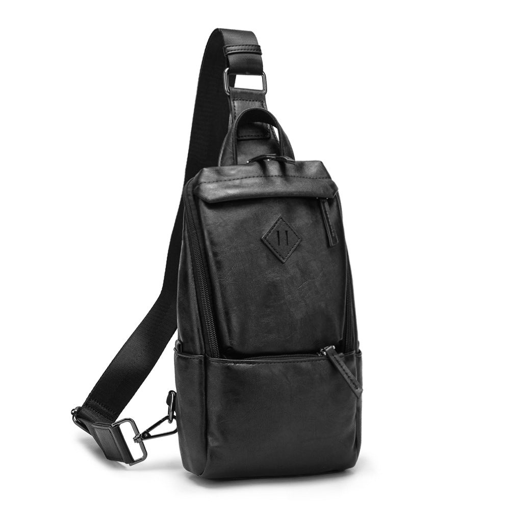 Men's Synthetic Leather Crossbody Bag, alternate angle 1
