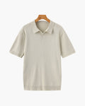 Men's Premium Ribbed Knit Polo Shirt photographed for Eaton Row Co.