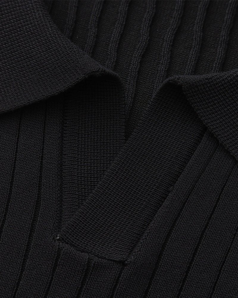 Men's Premium Ribbed Knit Polo Shirt, alternate angle 10