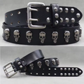 Men's Skull & Stud Genuine Leather Rivet Belt photographed for Eaton Row Co.