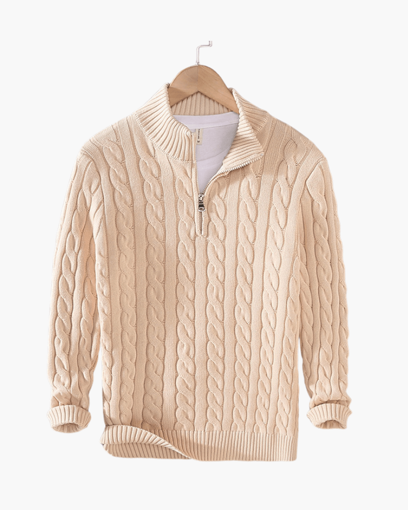 Verbier Men's Cotton Half-Zip Jumper, alternate angle 10