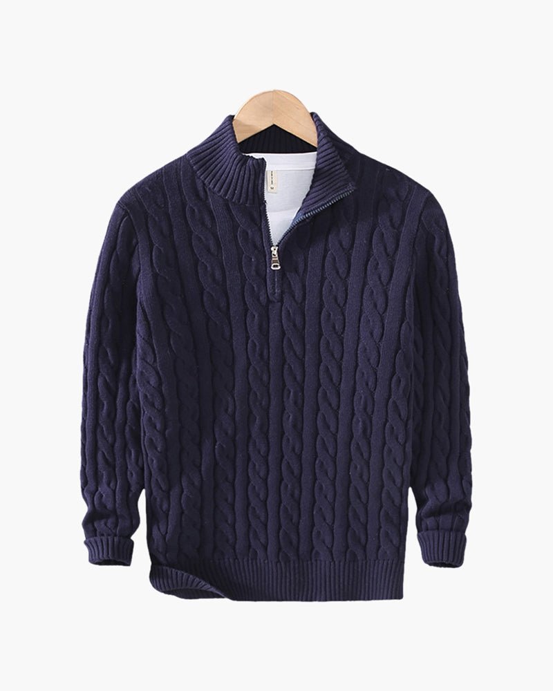 Verbier Men's Cotton Half-Zip Jumper, alternate angle 5