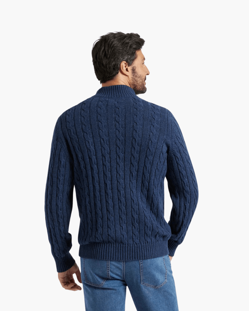 Verbier Men's Cotton Half-Zip Jumper, alternate angle 7