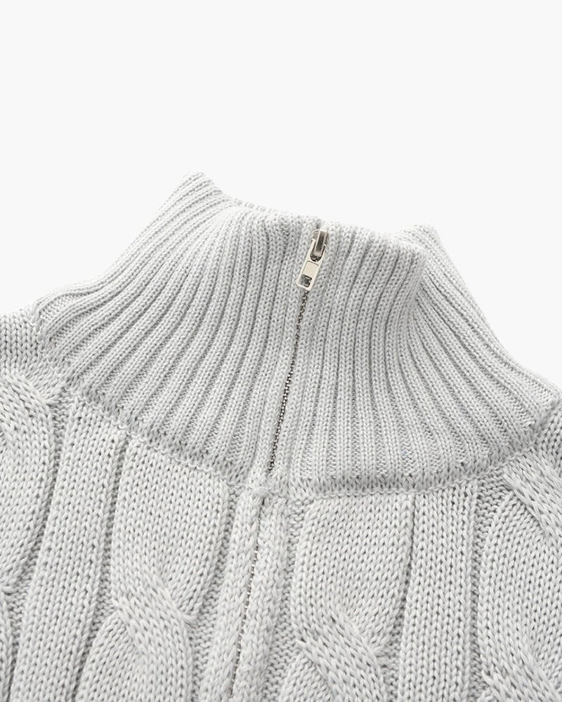 Verbier Men's Cotton Half-Zip Jumper, alternate angle 3