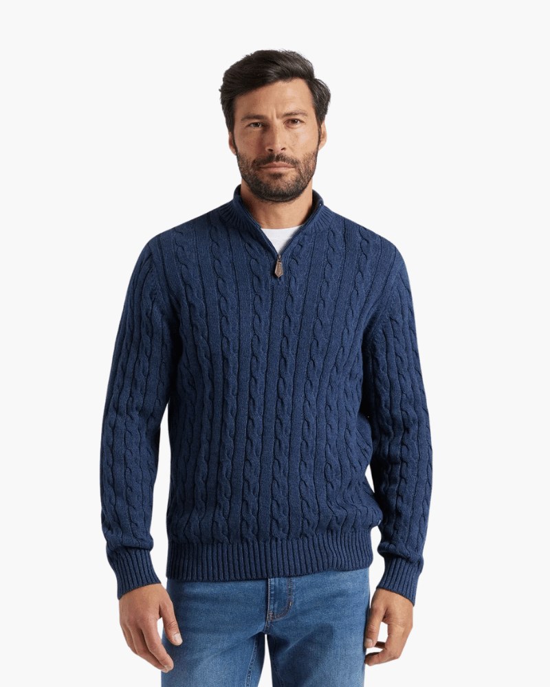 Verbier Men's Cotton Half-Zip Jumper, alternate angle 6