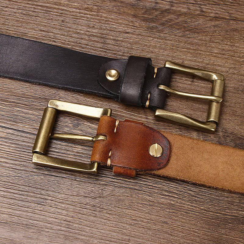 Raj Men's Braided-Strap Leather Belt, alternate angle 6