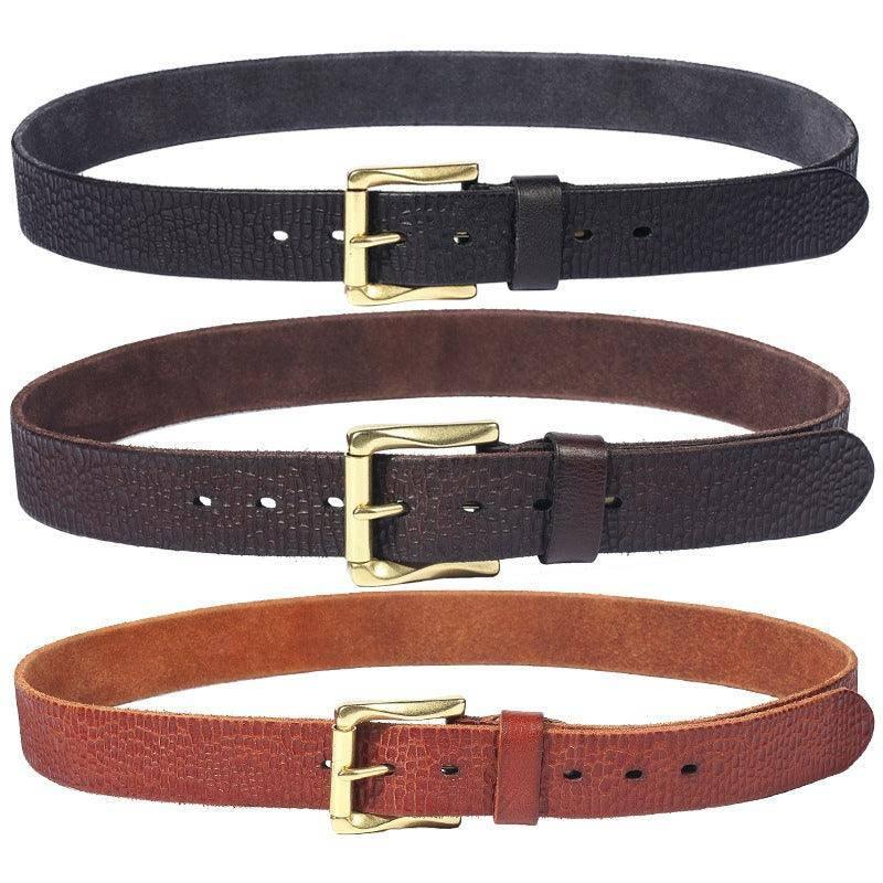 Sinaaq Men's Grained Leather Belt, alternate angle 5