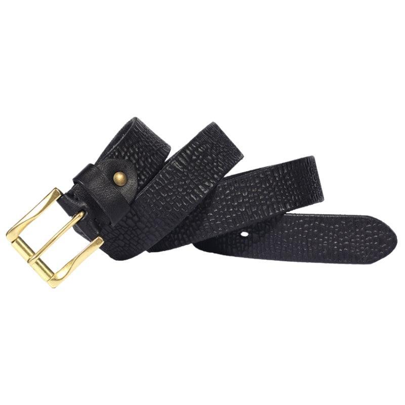 Sinaaq Men's Grained Leather Belt, alternate angle 2