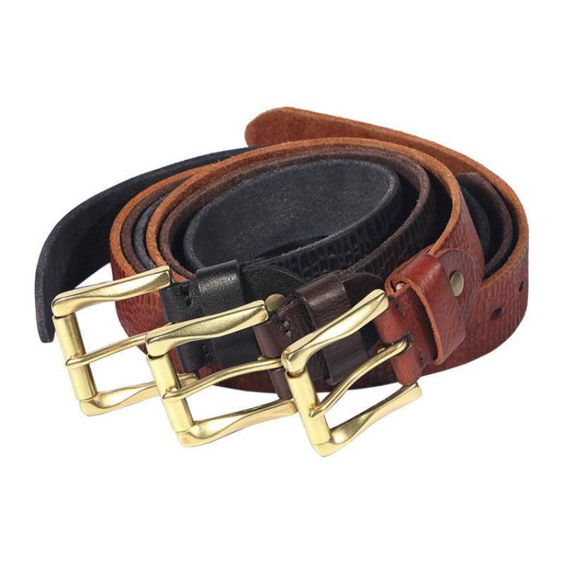 Sinaaq Men's Grained Leather Belt, alternate angle 4